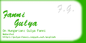 fanni gulya business card